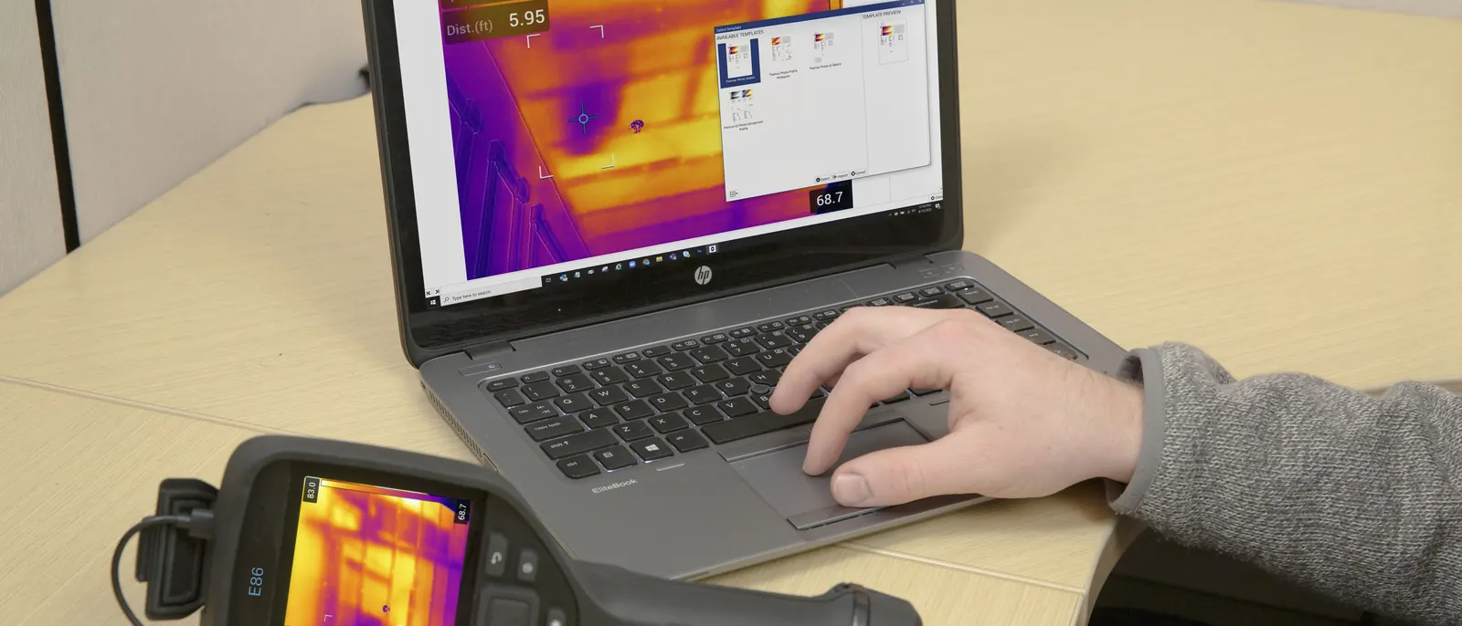From the scan to a short report: thermal images reviewed in FLIR software